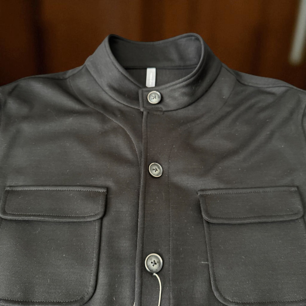 $695 - NWT - Samuelsohn Utility Jacket - Italian Reda 120's Wool - Black - 40 - Picture 8 of 16